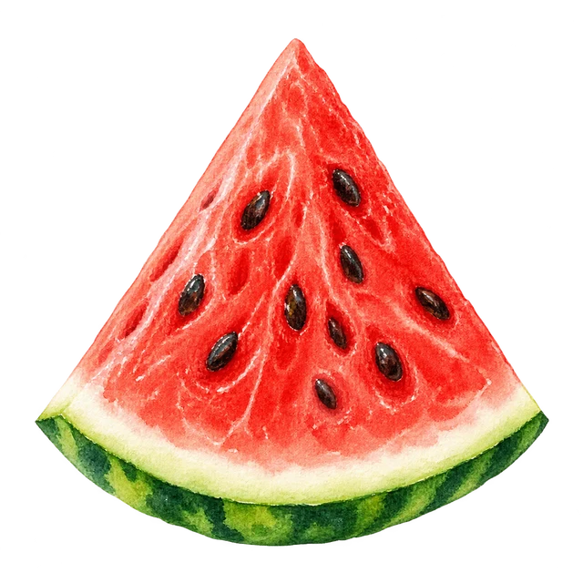旬のすいかのイラスト