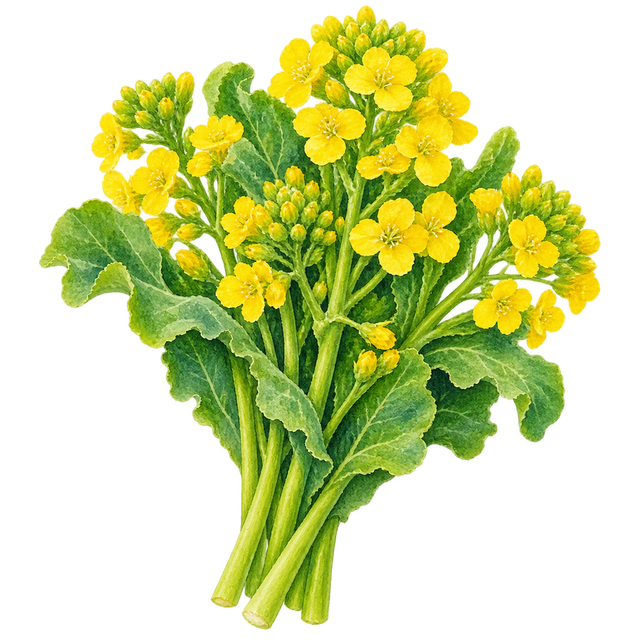 旬の菜の花のイラスト