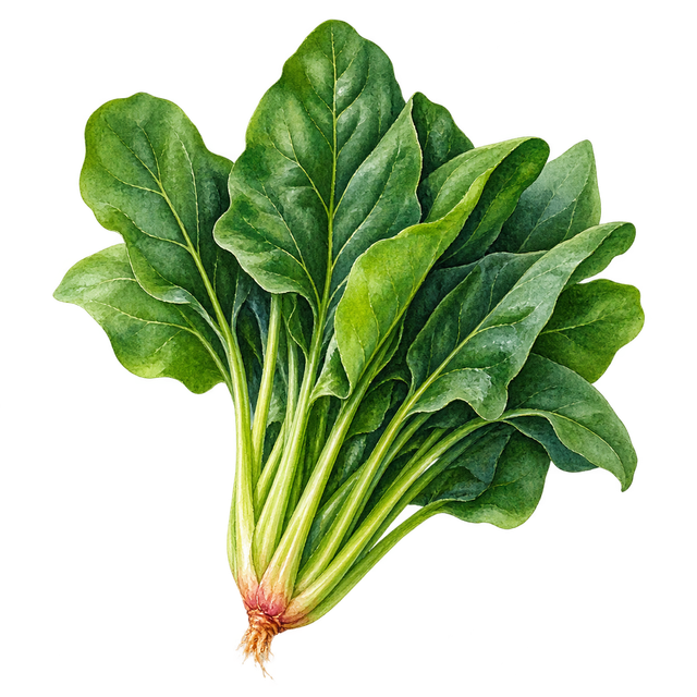 旬のほうれん草のイラスト